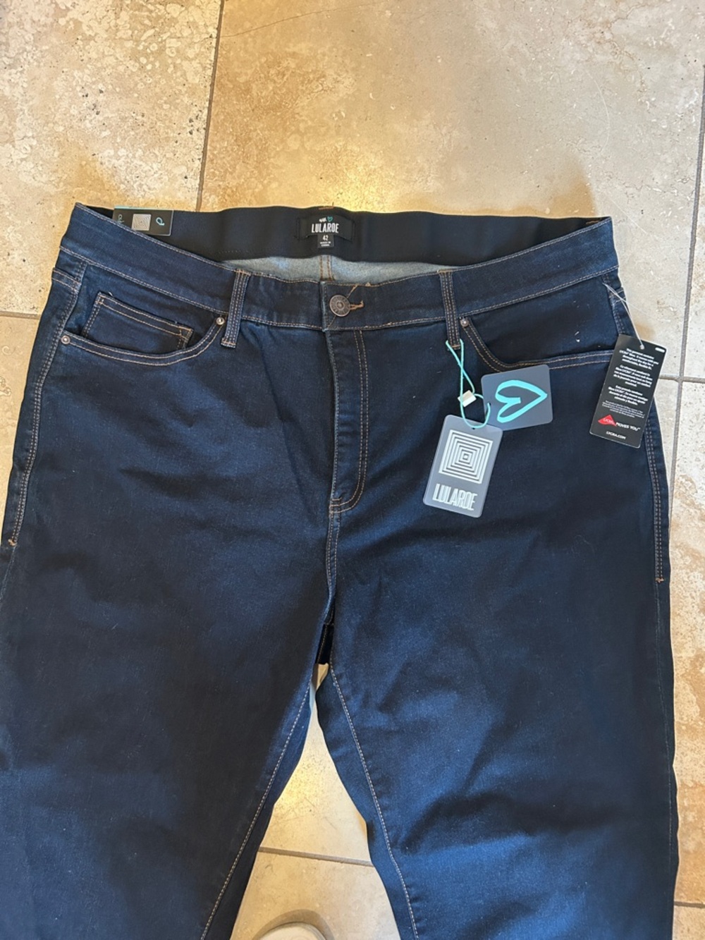 LuLaRoe Women's Dark Blue High-Rise Stretch Jeans